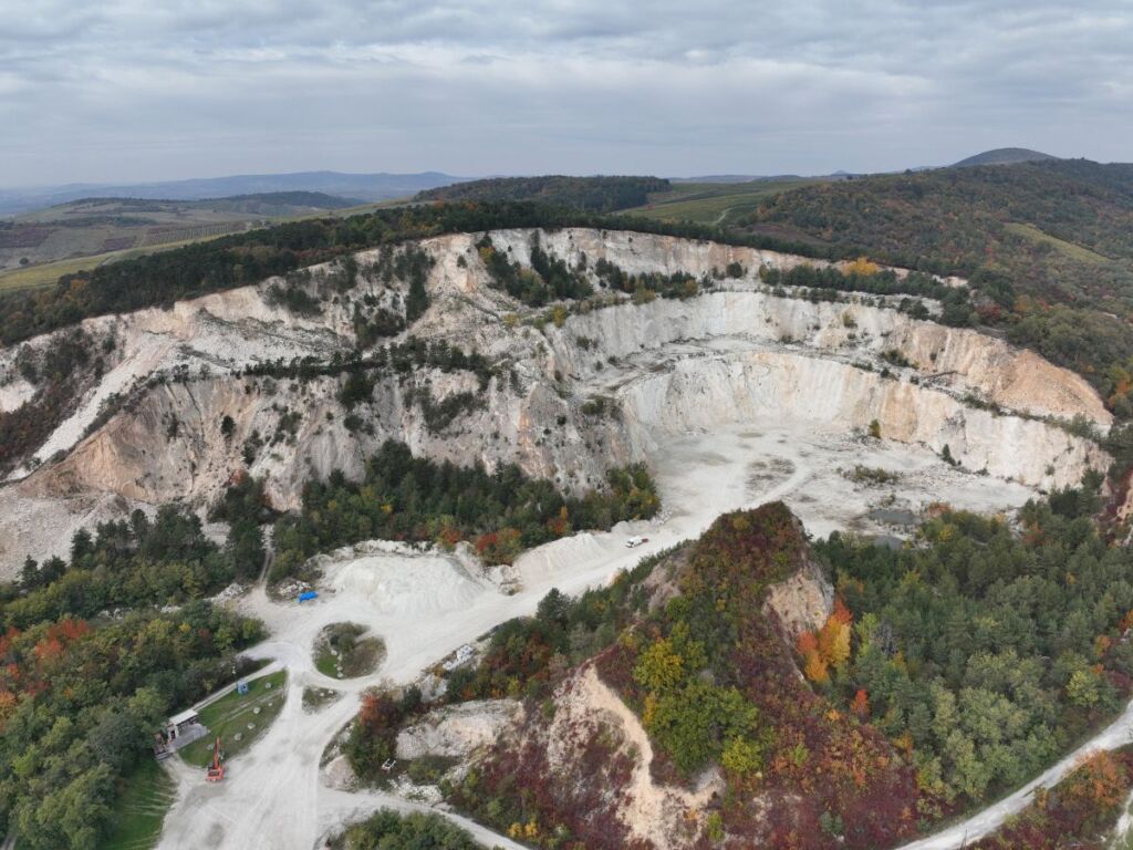 CÉK Bodrogkeresztúr Bányaüzem madártávlatból